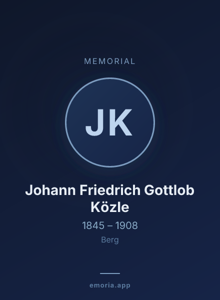 Memorial portrait of Johann Friedrich Gottlob Közle
