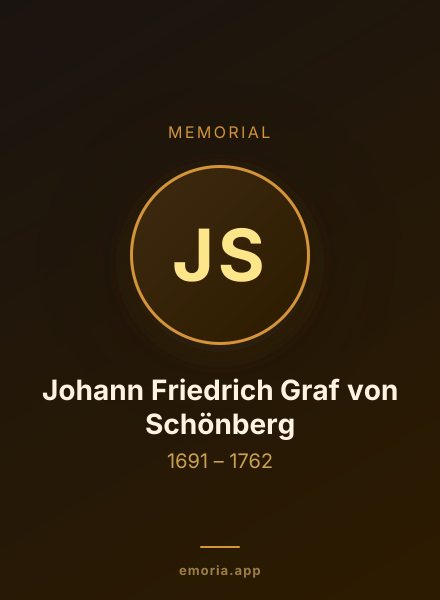 Memorial portrait of Johann Friedrich Graf von Schönberg