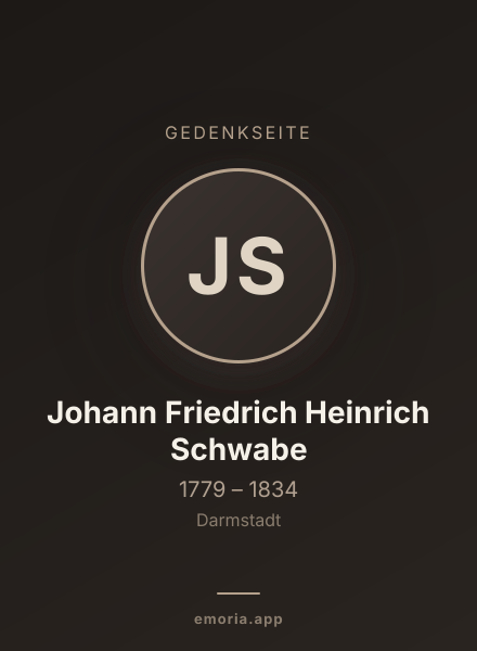 Gedenkportrait von Johann Friedrich Heinrich Schwabe