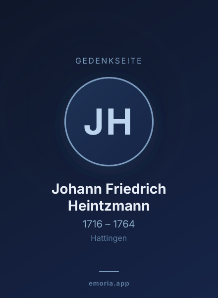 Gedenkportrait von Johann Friedrich Heintzmann