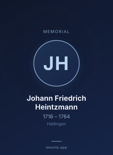 Memorial portrait of Johann Friedrich Heintzmann