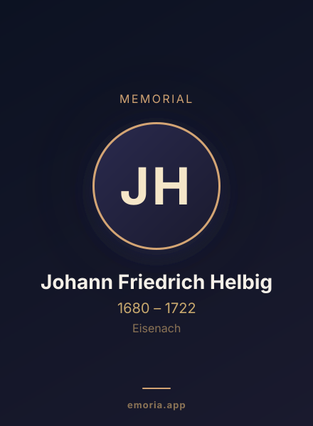 Memorial portrait of Johann Friedrich Helbig