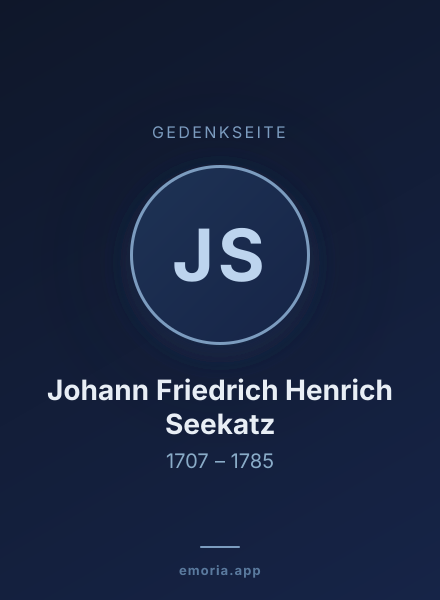 Gedenkportrait von Johann Friedrich Henrich Seekatz