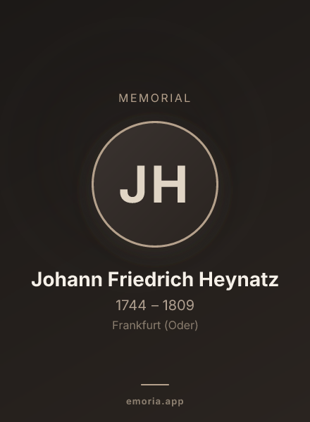 Memorial portrait of Johann Friedrich Heynatz