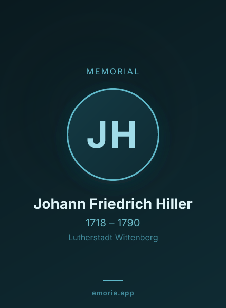 Memorial portrait of Johann Friedrich Hiller