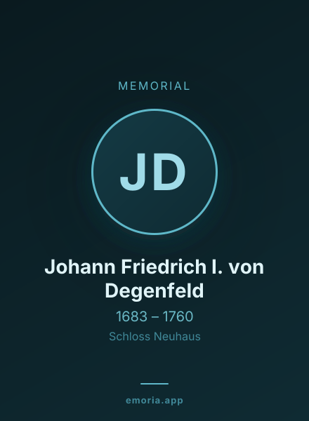 Memorial portrait of Johann Friedrich I. von Degenfeld