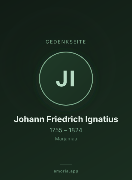Gedenkportrait von Johann Friedrich Ignatius