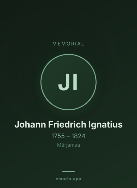 Memorial portrait of Johann Friedrich Ignatius