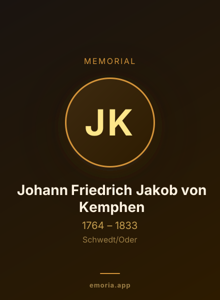 Memorial portrait of Johann Friedrich Jakob von Kemphen
