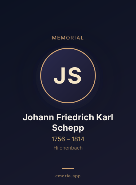 Memorial portrait of Johann Friedrich Karl Schepp