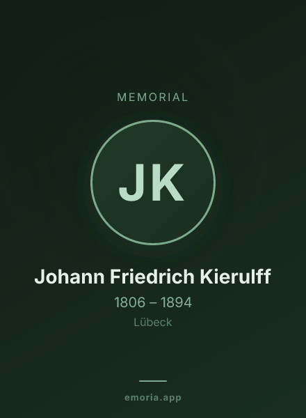 Memorial portrait of Johann Friedrich Kierulff