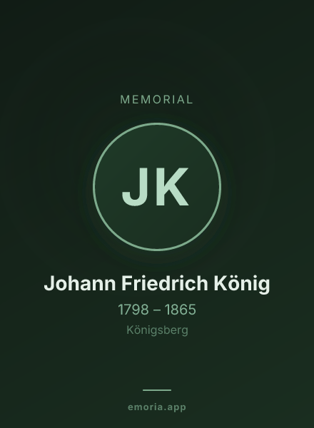 Memorial portrait of Johann Friedrich König
