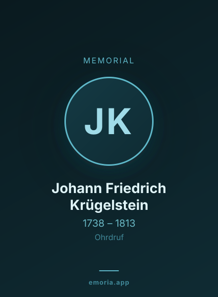 Memorial portrait of Johann Friedrich Krügelstein