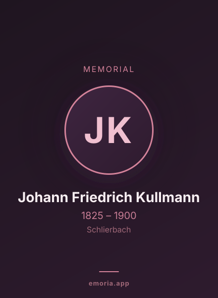 Memorial portrait of Johann Friedrich Kullmann