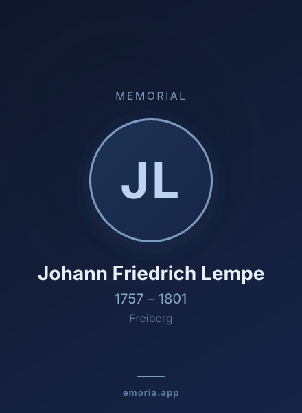 Memorial portrait of Johann Friedrich Lempe
