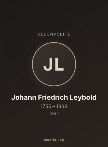 Gedenkportrait von Johann Friedrich Leybold