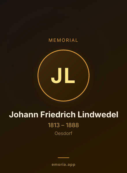 Memorial portrait of Johann Friedrich Lindwedel