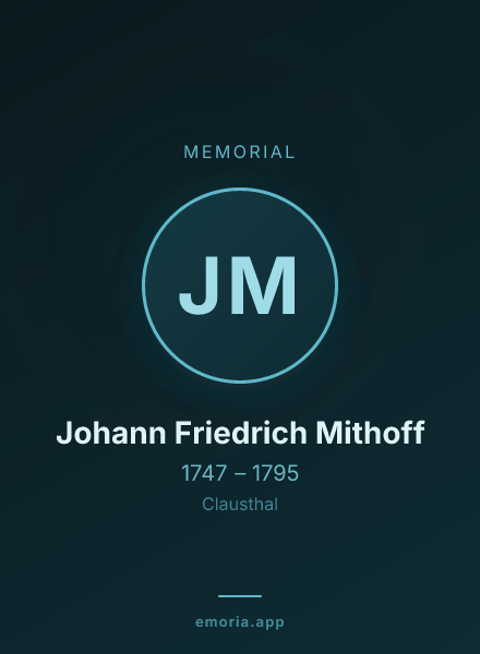 Memorial portrait of Johann Friedrich Mithoff