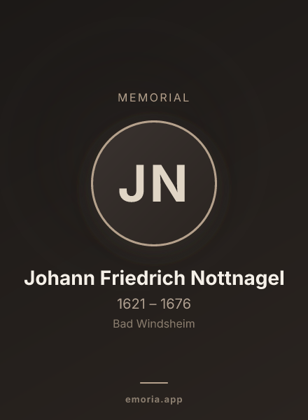 Memorial portrait of Johann Friedrich Nottnagel