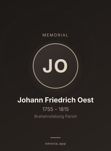 Memorial portrait of Johann Friedrich Oest