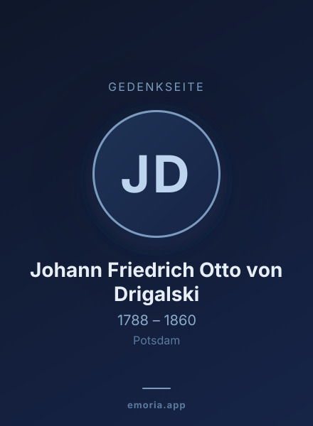 Gedenkportrait von Johann Friedrich Otto von Drigalski