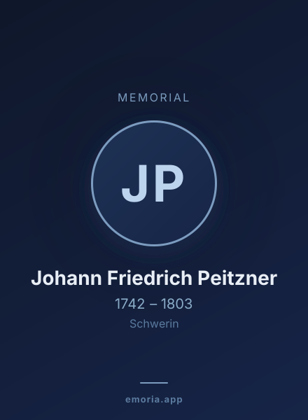 Memorial portrait of Johann Friedrich Peitzner