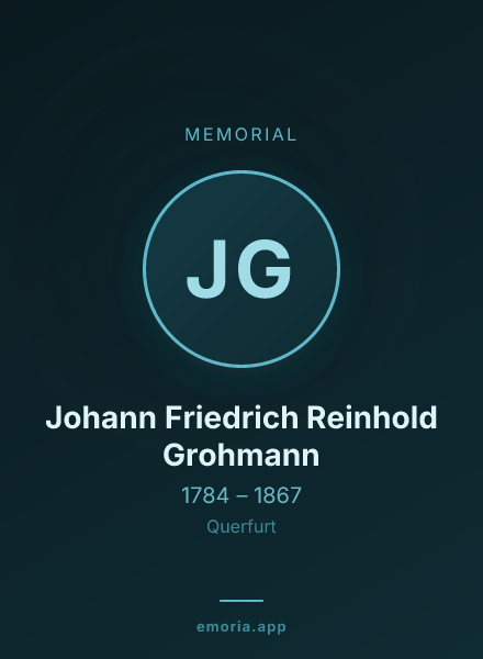 Memorial portrait of Johann Friedrich Reinhold Grohmann