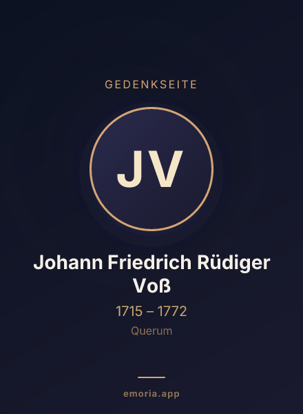 Gedenkportrait von Johann Friedrich Rüdiger Voß