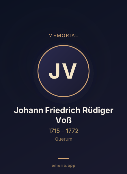 Memorial portrait of Johann Friedrich Rüdiger Voß