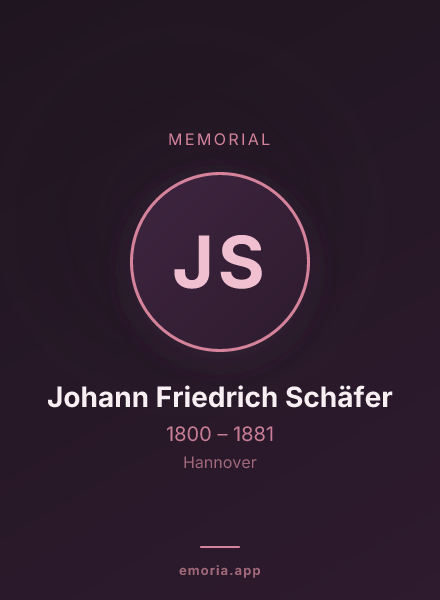 Memorial portrait of Johann Friedrich Schäfer