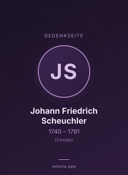 Gedenkportrait von Johann Friedrich Scheuchler