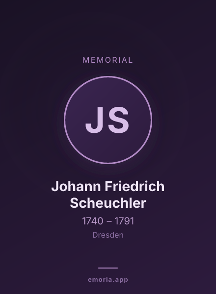 Memorial portrait of Johann Friedrich Scheuchler