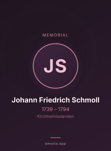 Memorial portrait of Johann Friedrich Schmoll