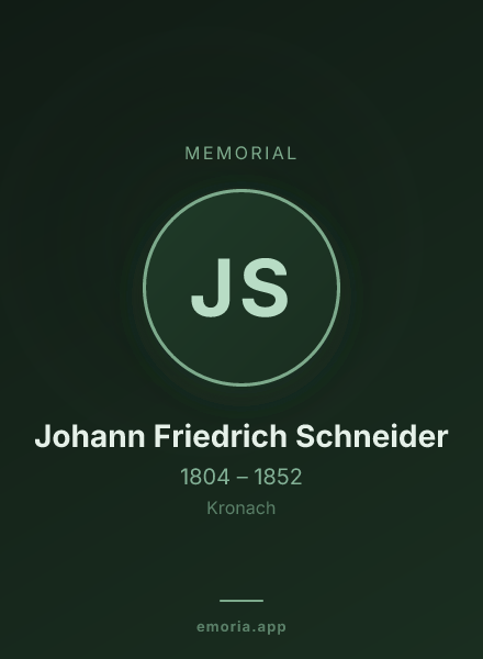 Memorial portrait of Johann Friedrich Schneider
