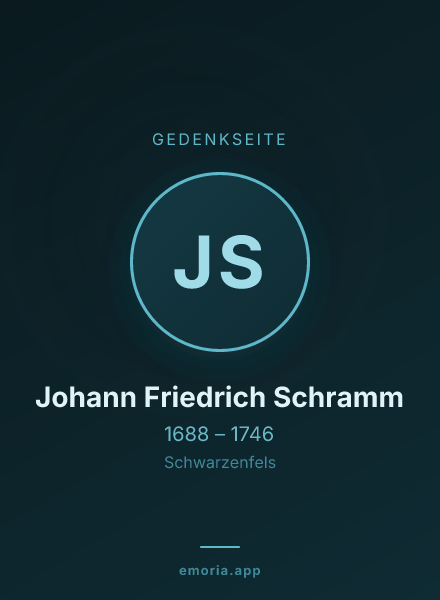 Gedenkportrait von Johann Friedrich Schramm