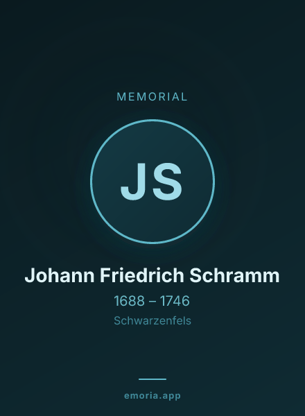 Memorial portrait of Johann Friedrich Schramm