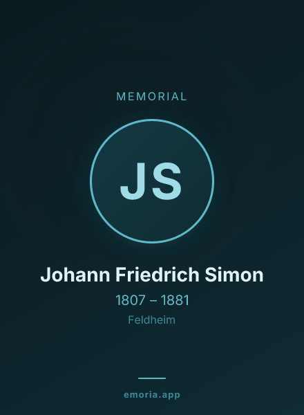 Memorial portrait of Johann Friedrich Simon