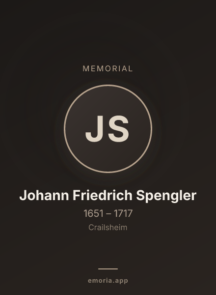 Memorial portrait of Johann Friedrich Spengler