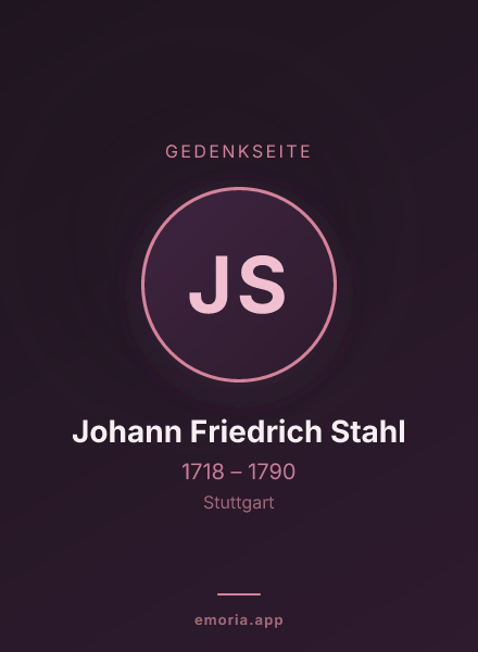 Gedenkportrait von Johann Friedrich Stahl