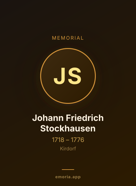 Memorial portrait of Johann Friedrich Stockhausen