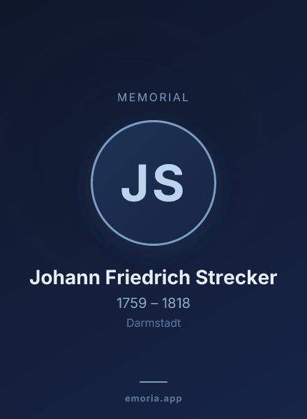 Memorial portrait of Johann Friedrich Strecker
