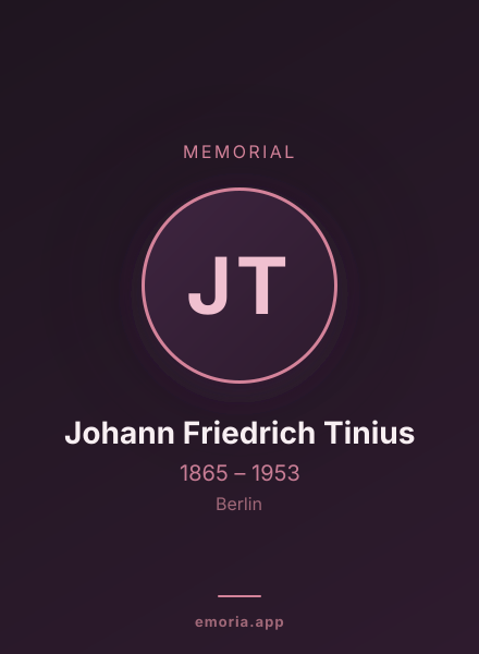 Memorial portrait of Johann Friedrich Tinius