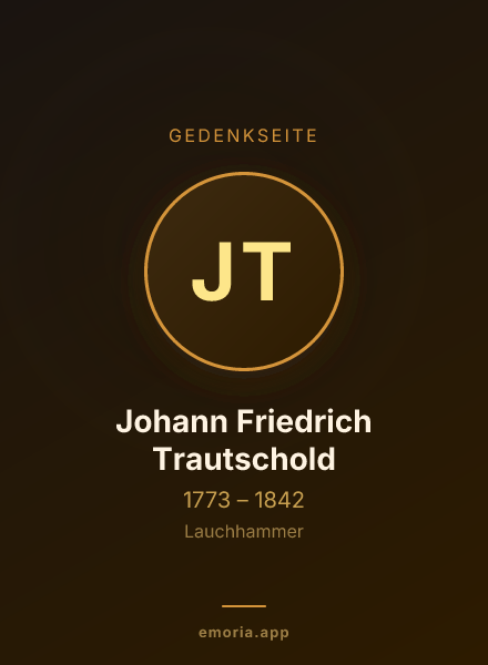 Gedenkportrait von Johann Friedrich Trautschold