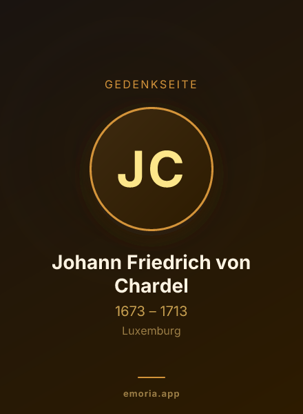 Gedenkportrait von Johann Friedrich von Chardel