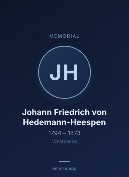 Memorial portrait of Johann Friedrich von Hedemann-Heespen