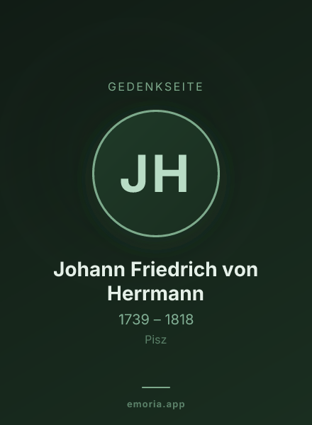 Gedenkportrait von Johann Friedrich von Herrmann