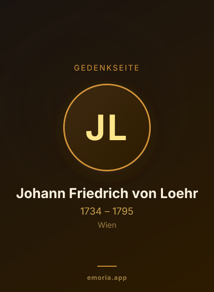 Gedenkportrait von Johann Friedrich von Loehr
