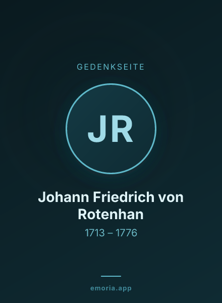Gedenkportrait von Johann Friedrich von Rotenhan