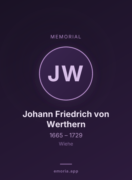Memorial portrait of Johann Friedrich von Werthern