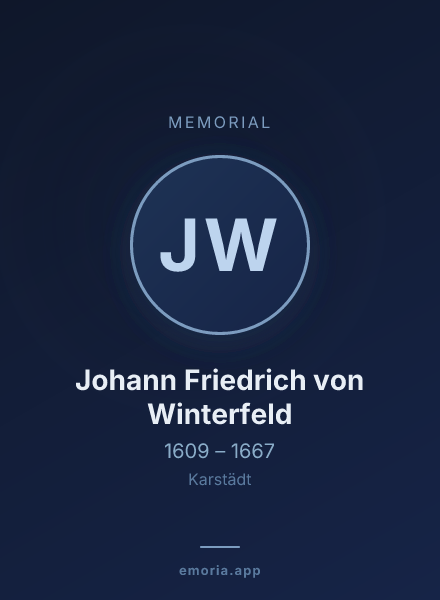 Memorial portrait of Johann Friedrich von Winterfeld